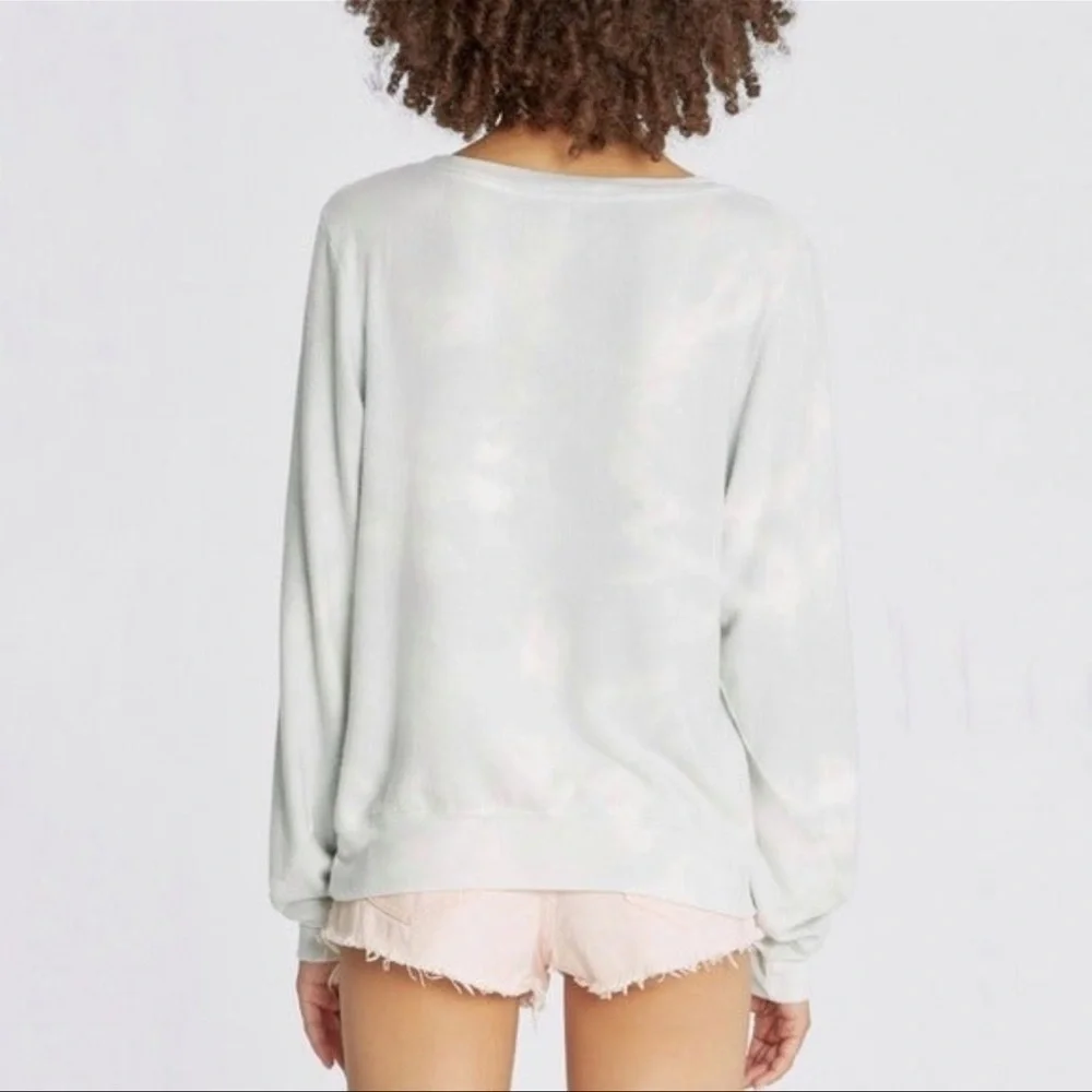 Wildfox Heartfelt Tie-Dye Baggy Beach Jumper Sweatshirt